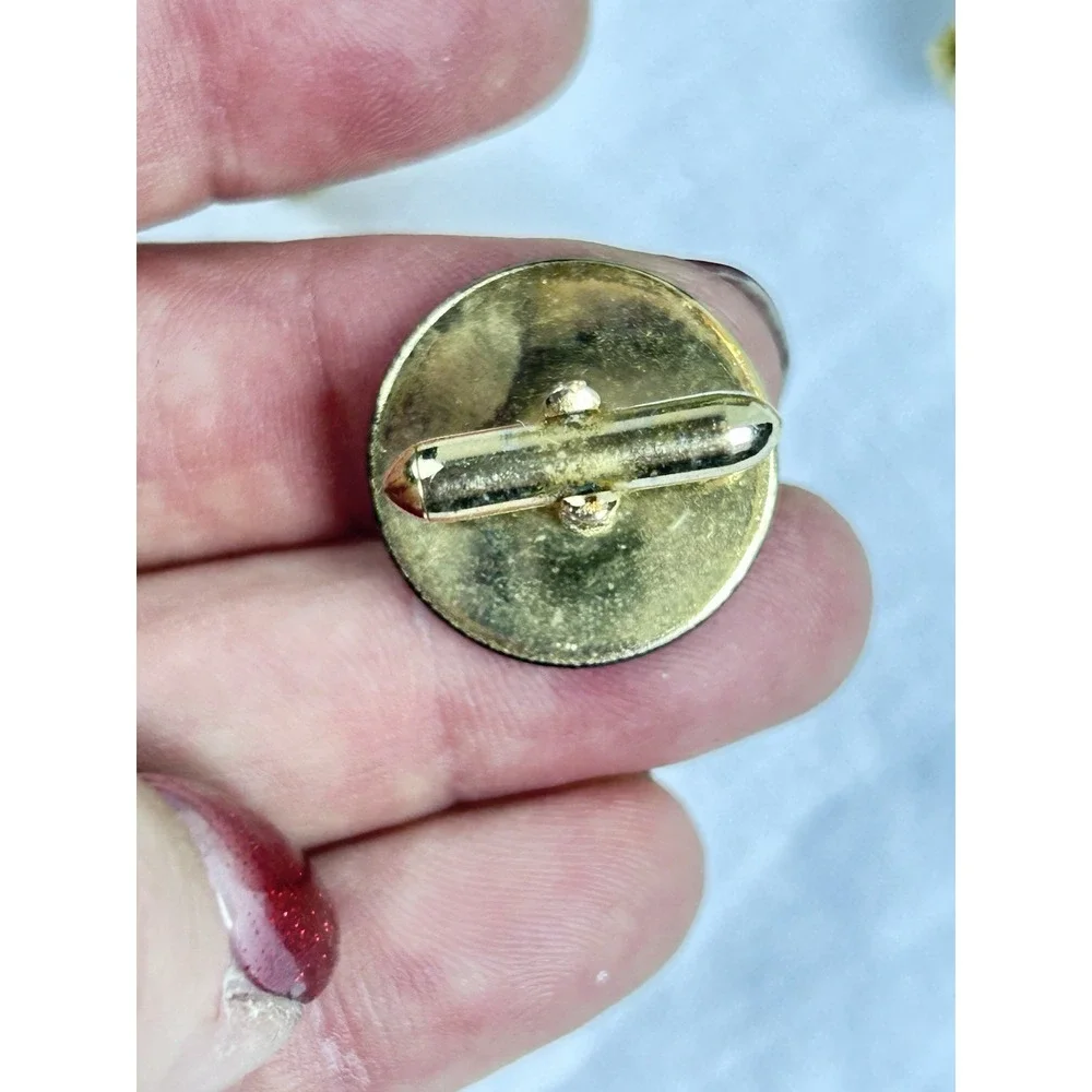 Vtg Cufflinks And Tie Bars Lot Gold And Silver Tone x9